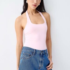 NWOT Elegant Pink Halter Top